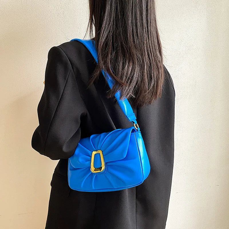 Vintage Leather Shoulder Bag Women Handbag Long Strap