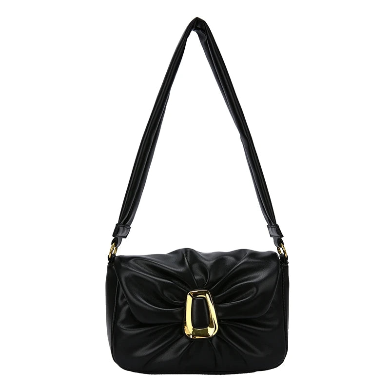 Vintage Leather Shoulder Bag Women Handbag Long Strap