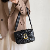 Vintage Leather Shoulder Bag Women Handbag Long Strap