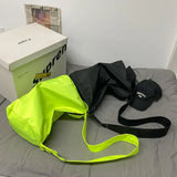 Nylon Bucket Shoulder Bag Crossbody Travel Bag