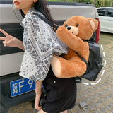 Plush Bear Backpack for Women, Girl Toy Backpack