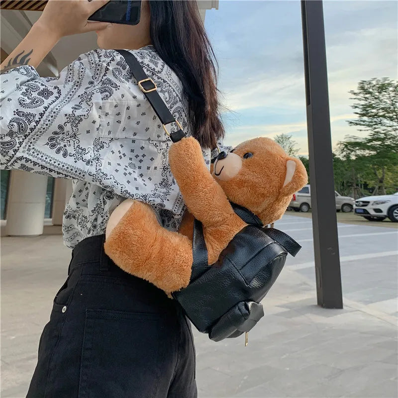 Plush Bear Backpack for Women, Girl Toy Backpack