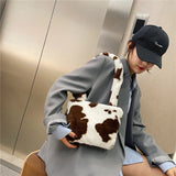 Winter Plush Messenger Bag Casual Women Totes Shoulder Bags Female Purse