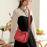 Women Bag Middle-aged Handbag Multi-pocket Practical Messenger