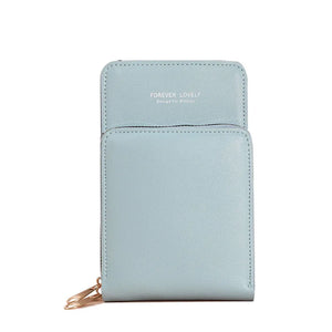 Women Bag Touch Screen Shoulder Cell Phone Bag Mini Crossbody Bags Leather