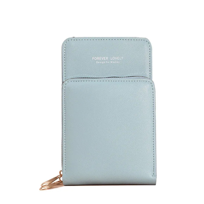 Women Bag Touch Screen Shoulder Cell Phone Bag Mini Crossbody Bags Leather