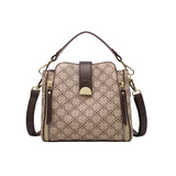 Plaid Leather Crossbody Shoulder Bag Top Handle with Phone Pocket