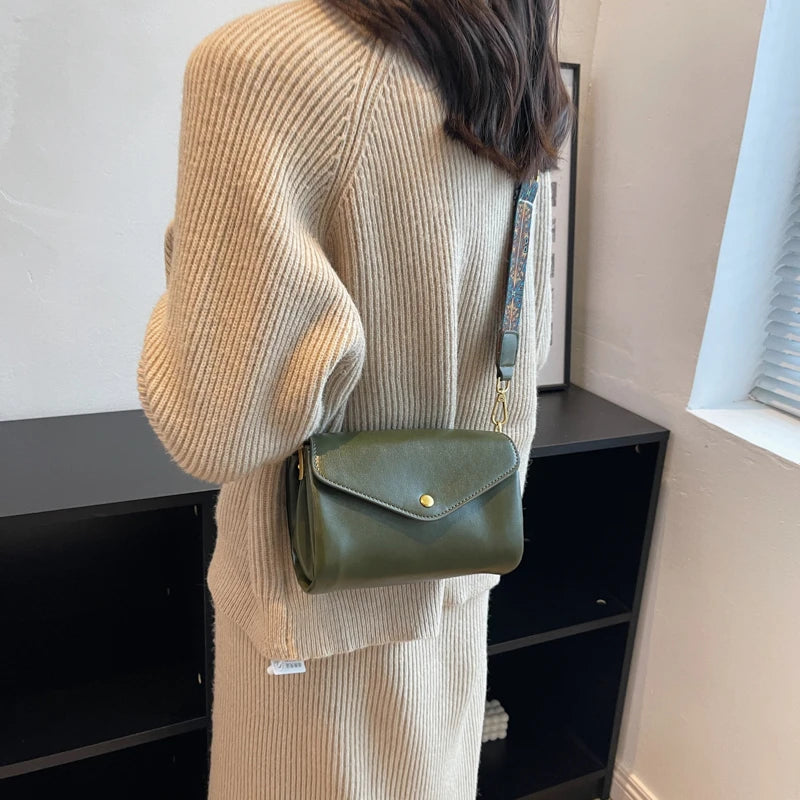 Women Bag Pu Leather Lingge Solid Messenger Bags Small Bag Simplicity