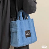 Women Bag Autumn Winter Casual Tote Bag Solid Zipper High-Capacity Shoulder Bags
