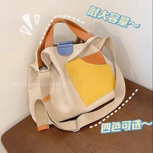 Canvas Sweet Casual Zipper Shoulder Bag