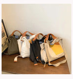 Canvas Sweet Casual Zipper Shoulder Bag