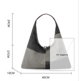Canvas Shoulder Bag for Women Handbag High Ladies Underarm Bag Daily Pack