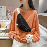 Canvas Waist Bag for Women Outdoor Chest Phone Bag