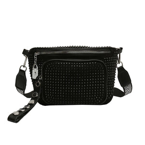 Women Bag Casual Travel Crossbody Shoulder Bags For Women Rivet Waist Pack