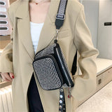Women Bag Casual Travel Crossbody Shoulder Bags For Women Rivet Waist Pack