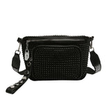 Women Bag Casual Travel Crossbody Shoulder Bags For Women Rivet Waist Pack