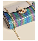 Women Bag Casual Travel Handbag Silk Scarf Chain Shoulder Messenger Bag