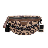 Leopard Pattern Crossbody Chest Bag Women Waist Fanny Pack