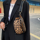 Leopard Pattern Crossbody Chest Bag Casual Vacation Waist Fanny Pack