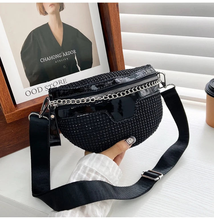 Women Waist Bag Leather Crossbody Chest Fanny Packs Travel