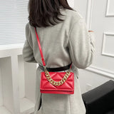 Women Small Square Crossbody Bag Chain Handbag Purse