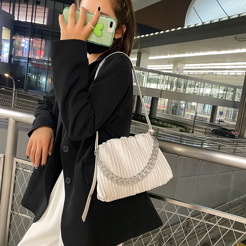 Soft Leather Shoulder Bag Vintage Crossbody Clutch