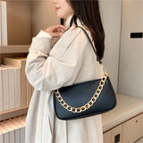 Classic French Single Shoulder Bag for Women PU Leather Handbag