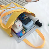 Canvas College Backpack Female Shoulder Crossbody Bag