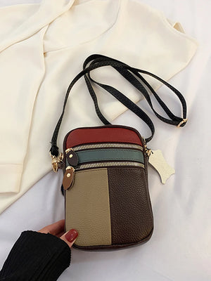 Leather Messenger Crossbody Bag for Women
