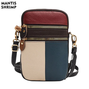 Leather Messenger Crossbody Bag for Women