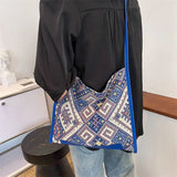 Bohemian Style Cotton Shoulder Bag for Women High-Capacity All-match Small Fresh
