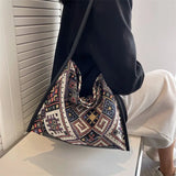 Bohemian Style Cotton Shoulder Bag for Women High-Capacity All-match Small Fresh