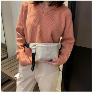 Women Crocodile Messenger Bag Multicolor Pu Leather Cross Body Handbag