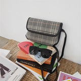 Houndstooth Women Crossbody Handbag Famous Brand Shoulder Bag