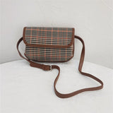 Houndstooth Women Crossbody Handbag Famous Brand Shoulder Bag