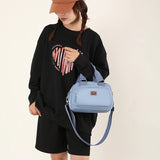 Women Crossbody Nylon Shoulder Bag Solid Color Messenger Handbag