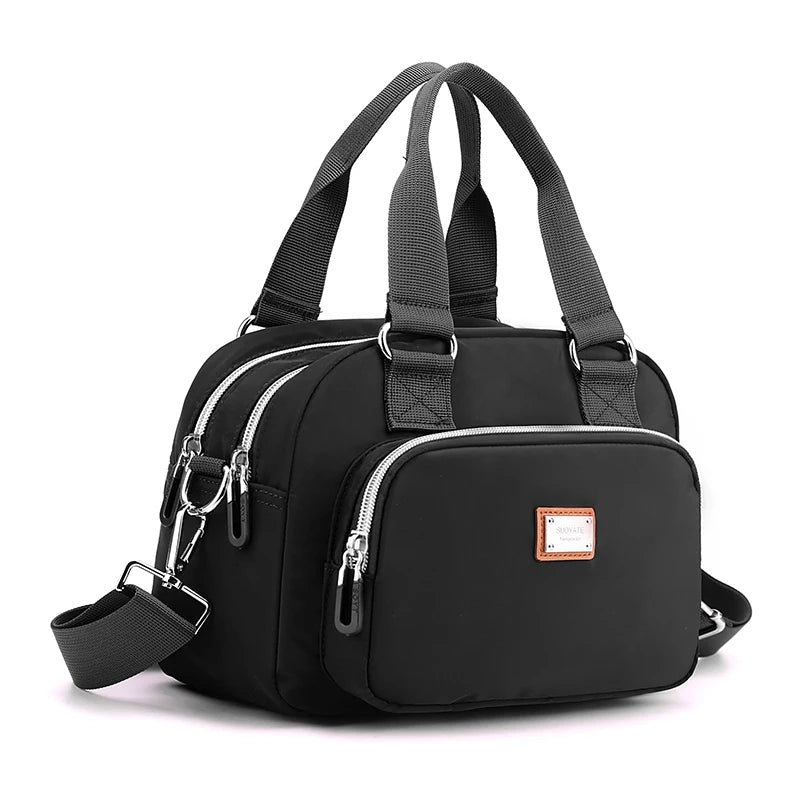 Women Crossbody Nylon Shoulder Bag Solid Color Messenger Handbag