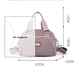 Women Crossbody Nylon Shoulder Bag Solid Color Messenger Handbag