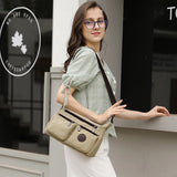 Vintage Leather Shoulder Bag for Women Crossbody Tote Purse