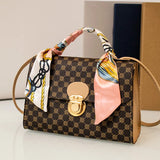 Small Diamond Square Crossbody Messenger Bag for Women