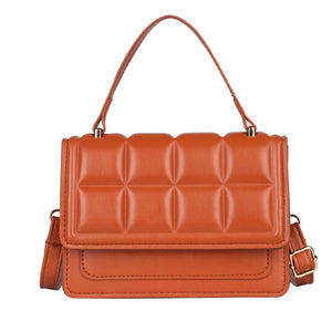 Embossed Small Square Shoulder Bag Crossbody Handbag
