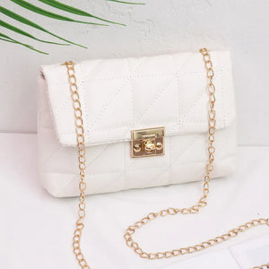 Embroidered Square Chain Small Square Shoulder Messenger Bag