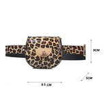Leopard Print Waist Bag PU Belt Pack Shoulder Crossbody Messenger