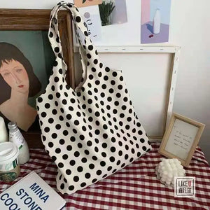 Canvas Shoulder Bag Casual Harajuku Tote Bag Women Shopping Bag