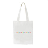 Canvas Treat People With Kindness Casual Big Capacity Shoulder Bag