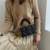Women Metal Chain Shoulder Bag Clutch Purse Handbag