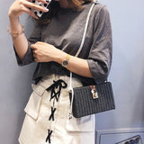 Women Straw Crossbody Bag Small Shoulder Mini Pur