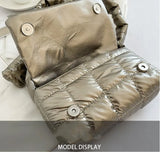 Women Down Jackets Bag Lightweight Small Messenger Handbags