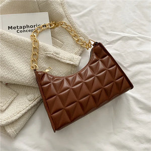 Chain Shoulder Bags for Women Handbag Texture Underarm Shopping Bag