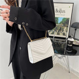 Lacquer PU Shoulder Bag Crossbody Chain Handbag